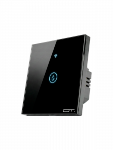 Умный выключатель высокотоковый 40А одноклавишный Wi-Fi Орбита OT-HOS27 Черный